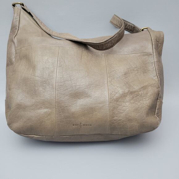 Day & Mood Anthropologie Brown Soft Leather Shoulder Bag Hobo Bag EUC - Picture 5 of 14